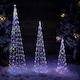 image 2 of Multi Function LED White Tree Cone Trio with 640 Multi Coloured LEDs
