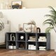 image 3 of COSTWAY 8 Grid Shoe Bench 2 in 1 Shoe Organizer Storage Grey Grey