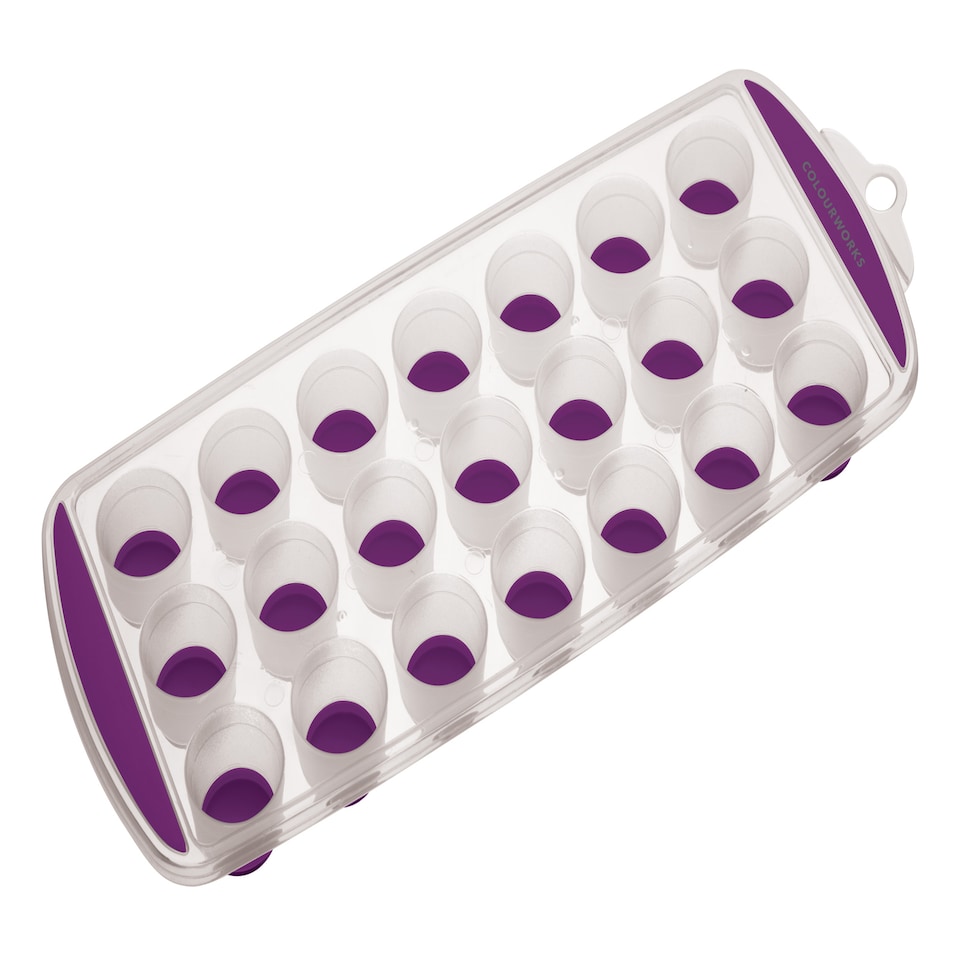 image 1 of Colourworks Silicone Ice Cube Tray Purple