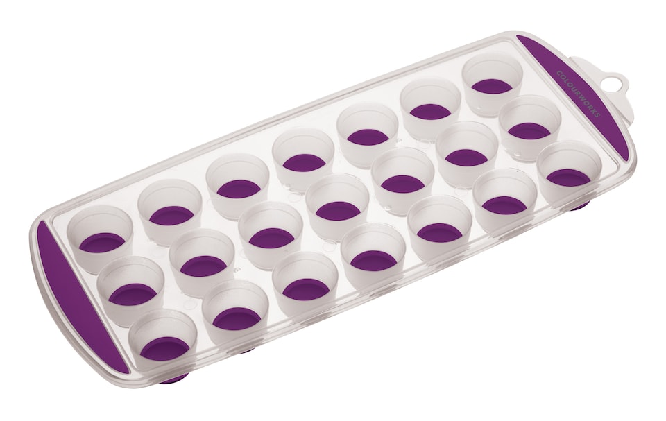 image 1 of Colourworks Silicone Ice Cube Tray Purple