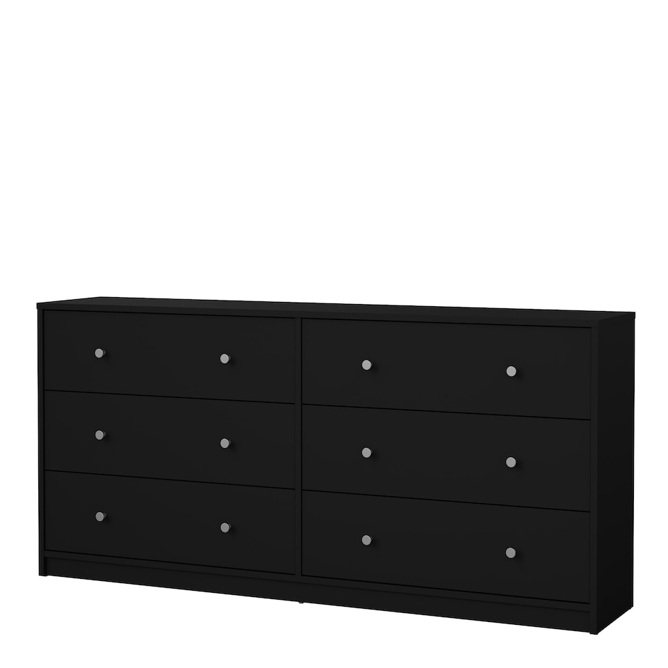 image 1 of May Chest of 6 Drawers (3+3) in Black