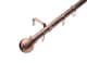 image 1 of Lister Cartwright 28mm Antique Copper Extendable Metal Curtain Pole Set Rings with Ball Finial (120 - 320 cm)