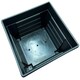 image 3 of 2 x Black 33cm Square Garden Plant Pot Perfect For Indoor & Outdoor Flowers Black