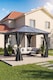 image 2 of Living and 10 x 10FT Home Outdoor Gazebos Metal Frame Hardtop Patio Gazebo with Curtains