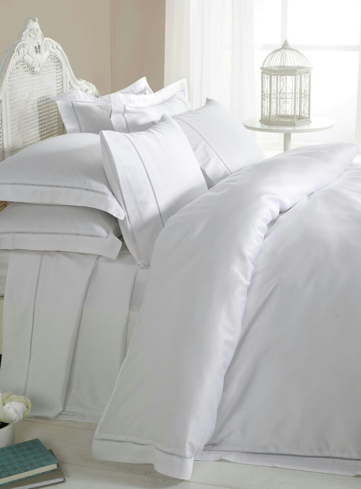image 1 of Dorchester 1000TC Hotel Quality Deep Fitted Sheets 100% Cotton - White - Super King