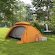 image 2 of Outsunny Camping Tent Dome Tent with Removable Rainfly for 1-2 Man, Orange