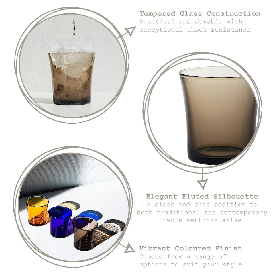 image 1 of Duralex Lys Tumbler Glasses - 210ml - Creole - Pack of 6 Grey