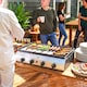 image 2 of Outsunny Gas Grill, Gas BBQ with Non-Stick Griddle for Camping, Silver Tone