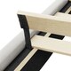 image 4 of Yaheetech 135 cm W x 190 cm L Upholstered Bed Frame with Button-Tufted Headboard Beige