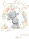 image 1 of Bear With Balloons Congratulations Card