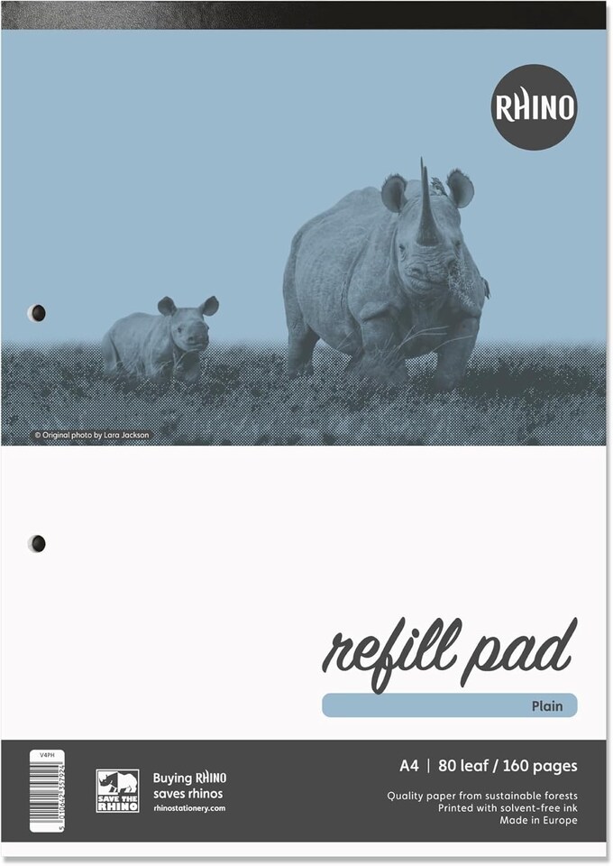 image 1 of RHINO A4 Refill Pad 80 Leaf, B, 40 Pack