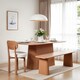 image 2 of Jodhpur Solid Wood 6-8 Seater Dining Table Brown