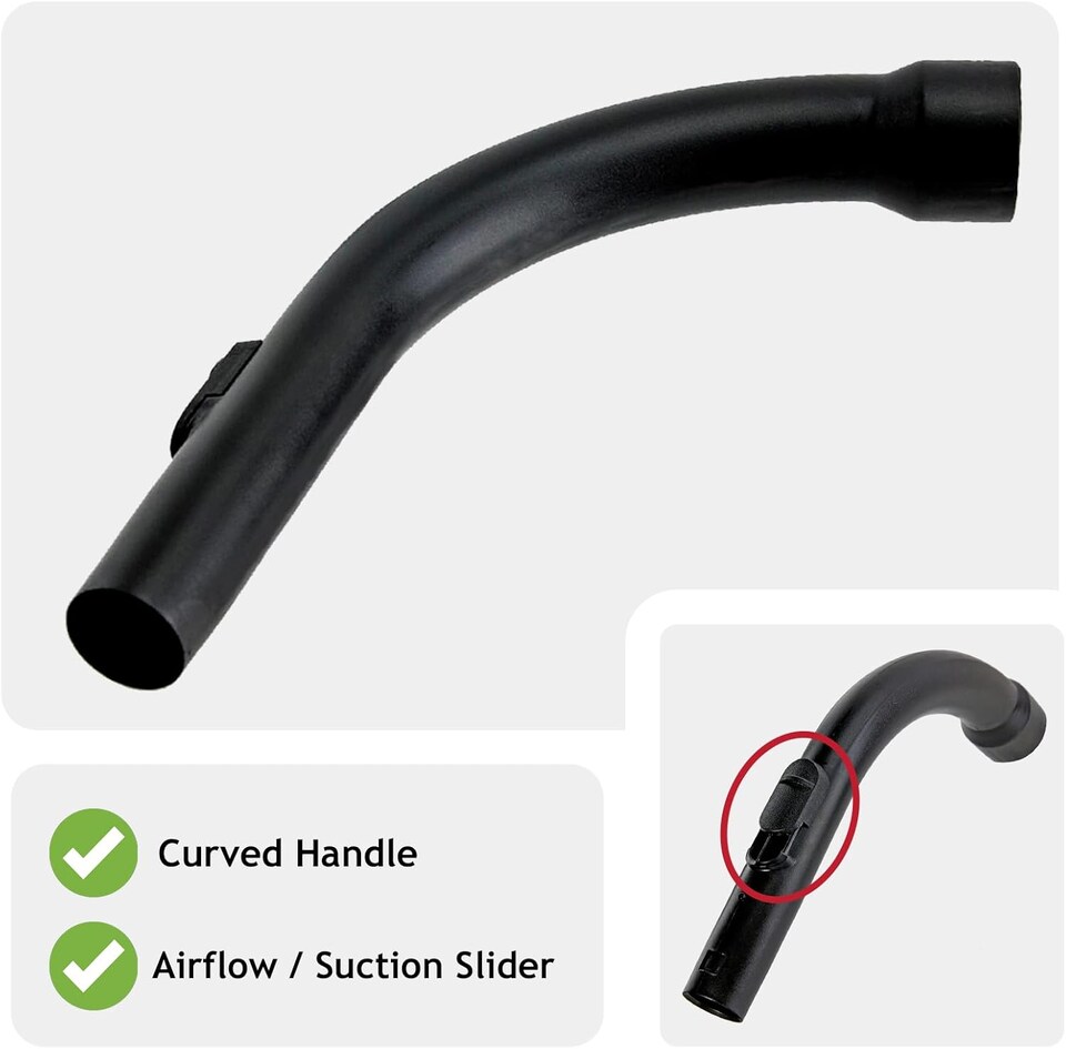 image 1 of SPARES2GO Telescopic Rod Tube Handle for Miele S2110 S6240 S5210 S5211 SGEA3 C3 Complete