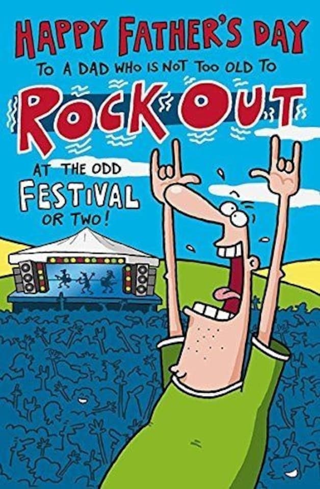 ROCK OUT Humorous Dad Father's Day Funny Greeting Card