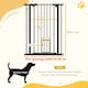 image 7 of PawHut Extra Tall Dog Gate with Cat Door Auto Close for Stairs 74-80 cm Wide