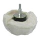 image 2 of Dome Domed Final Finishing Polishing Mop 110mm Wide Soft Grade Cotton 4pk