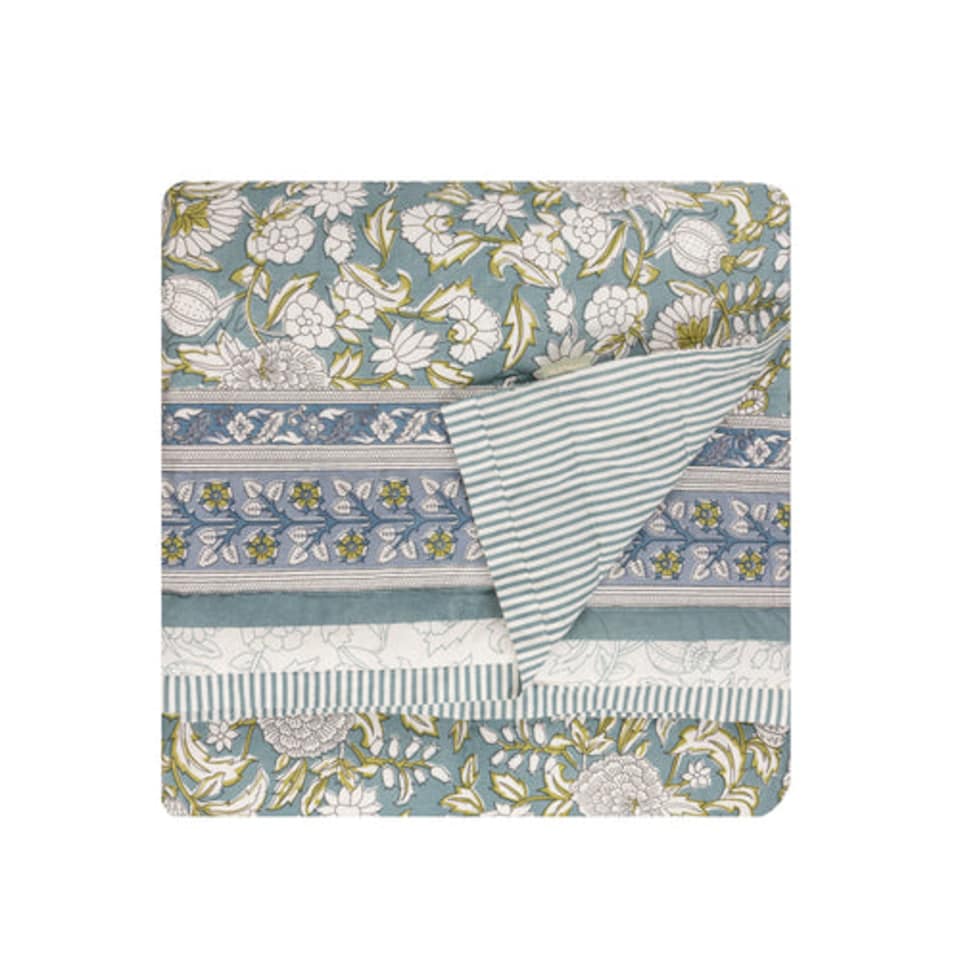image 1 of Wylder Annabelle Cotton Floral Quilted Bedspread