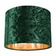 image 1 of Modern Green Crushed Velvet 10" Table/Pendant Lampshade with Shiny Copper Inner