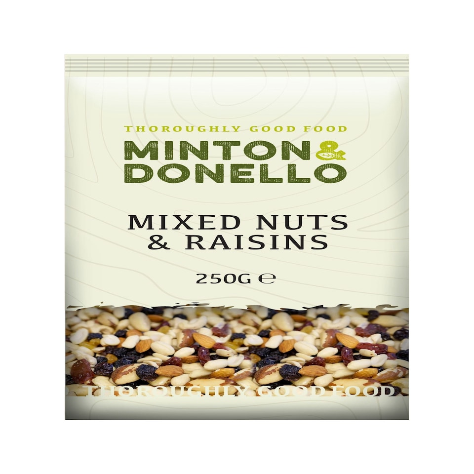 image 1 of Minton & Donello Mixed Nuts and Raisins 6 x 250g