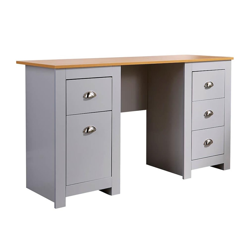 image 1 of Computer Desk Study Table Home Office Workstation Furniture | Grey