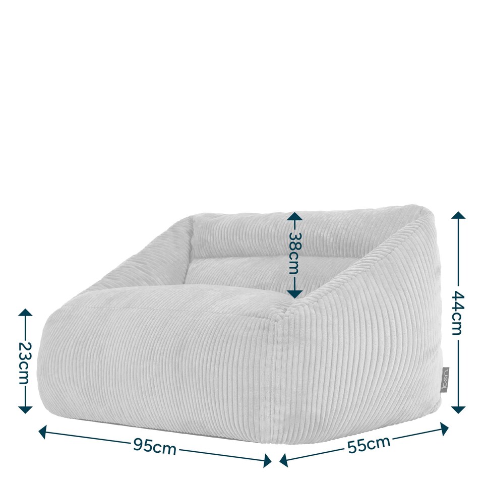 image 1 of icon Kids Cecila Jumbo Cord Sofa Bean Bag, Stone