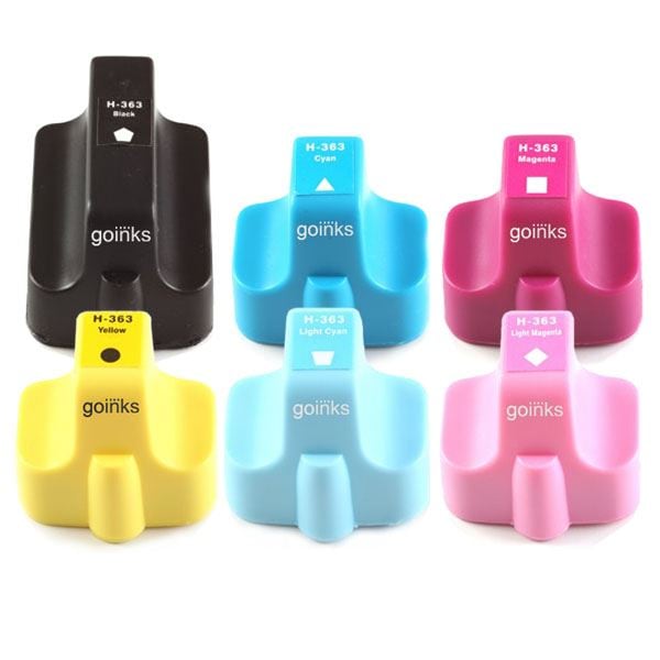 1 Compatible Set of 6 HP 363 (HP363XL) Printer Ink Cartridges