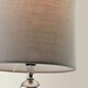 image 3 of ValueLights Chrome Table Lamp With Grey Faux Silk Shade | Chrome