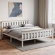 image 1 of Vida Designs Milan King Size Wooden Bed, High Foot, White & Pine & Gel Memory Foam Pocket Spring Mattress, King