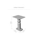 image 7 of Vita Solid Mango Wood Pedestal Side Table for Living Room Bedroom