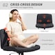 image 4 of HOMCOM Linen Criss Cross Legged Office Chair with Rock Function, Black