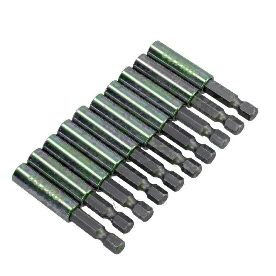 image 1 of Magnetic Screwdriver Bit Holders Extension Driver 1/4in Hex Shank 10 Pack