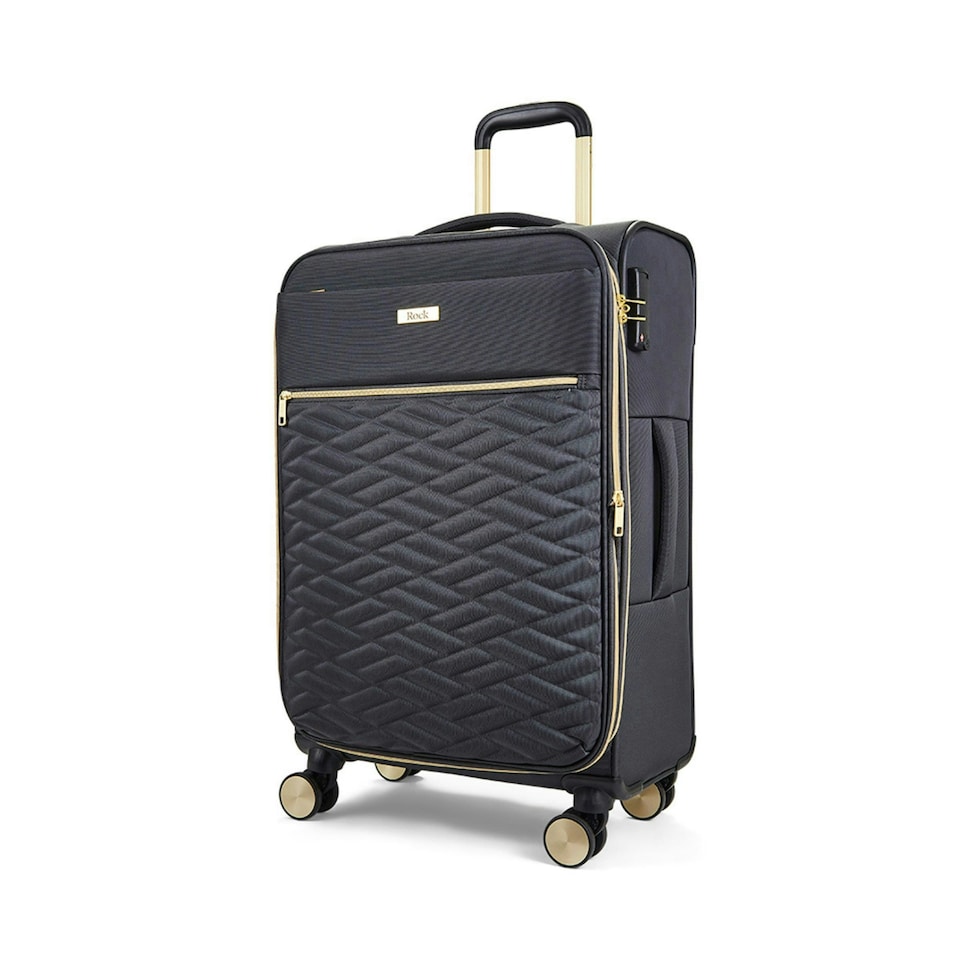 image 1 of Rock Sloane Medium Suitcase Charcoal | Grey | Medium