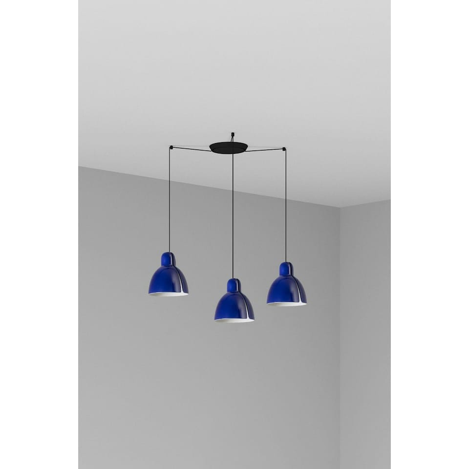 Venice 3 Light Cluster Pendant Ceiling Light Blue