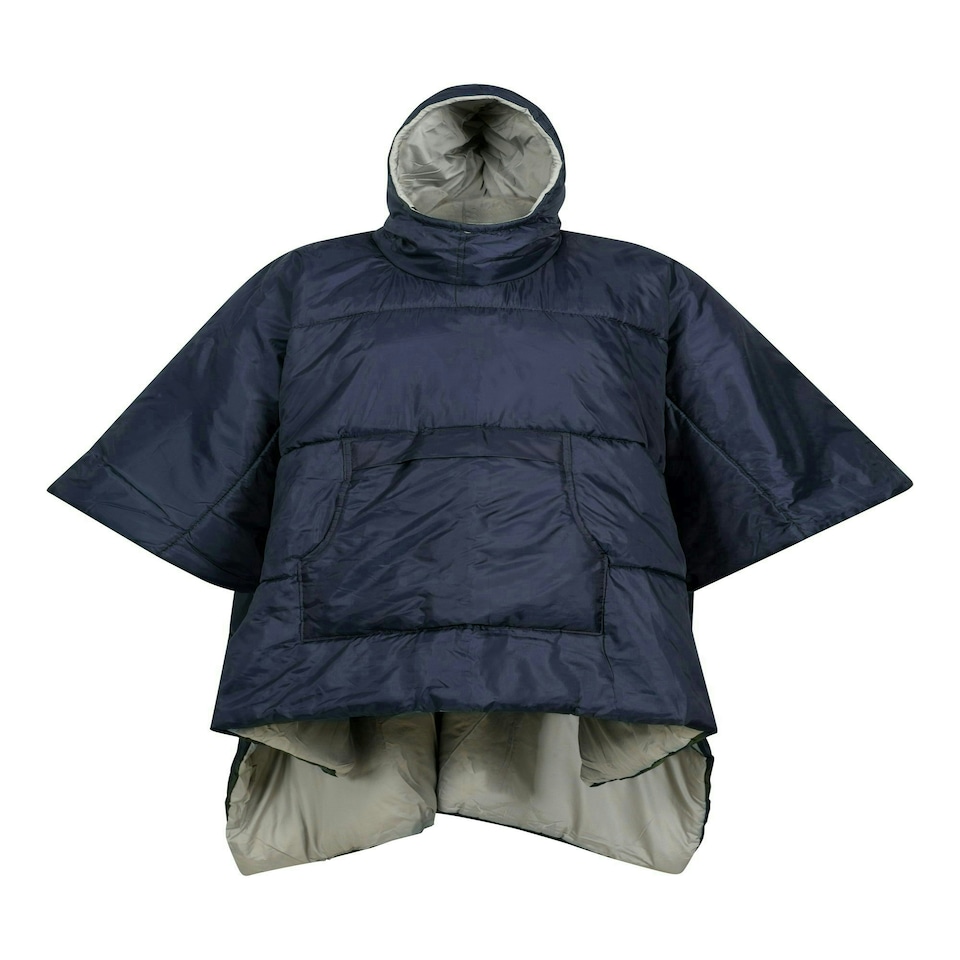 image 1 of Mountain Warehouse Wearable Blanket Unisex Hooded Warm Comfy for Camping Hiking Blue | Navy | One Size