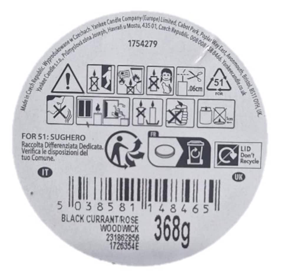 image 1 of WoodWick - Large Renew Candle - Black Currant & Rose