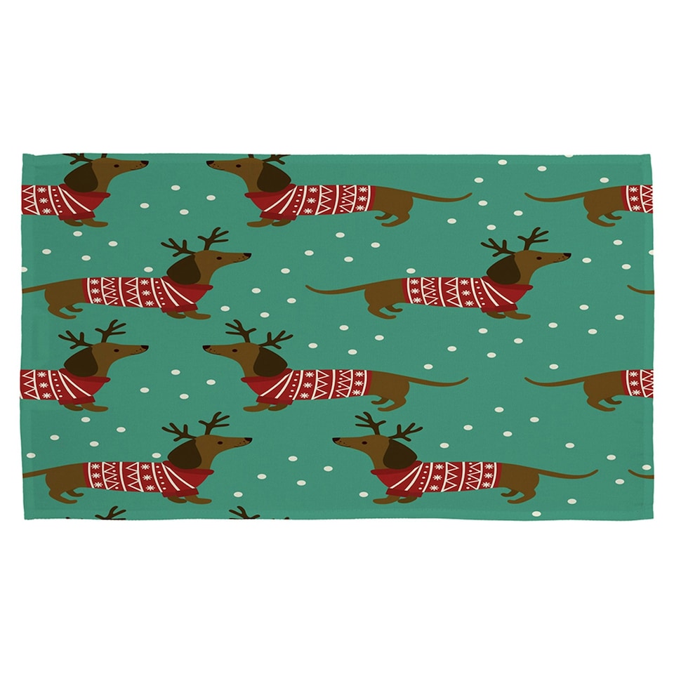 Dutchshunds in christmas (kitchen towel)