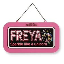 History & Heraldry Light Up Neon Name Sign - Freya