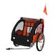 image 2 of HOMCOM 18m  2-Seat Child Bike Trailer for Kid w Steel Frame Seat Belt Orange