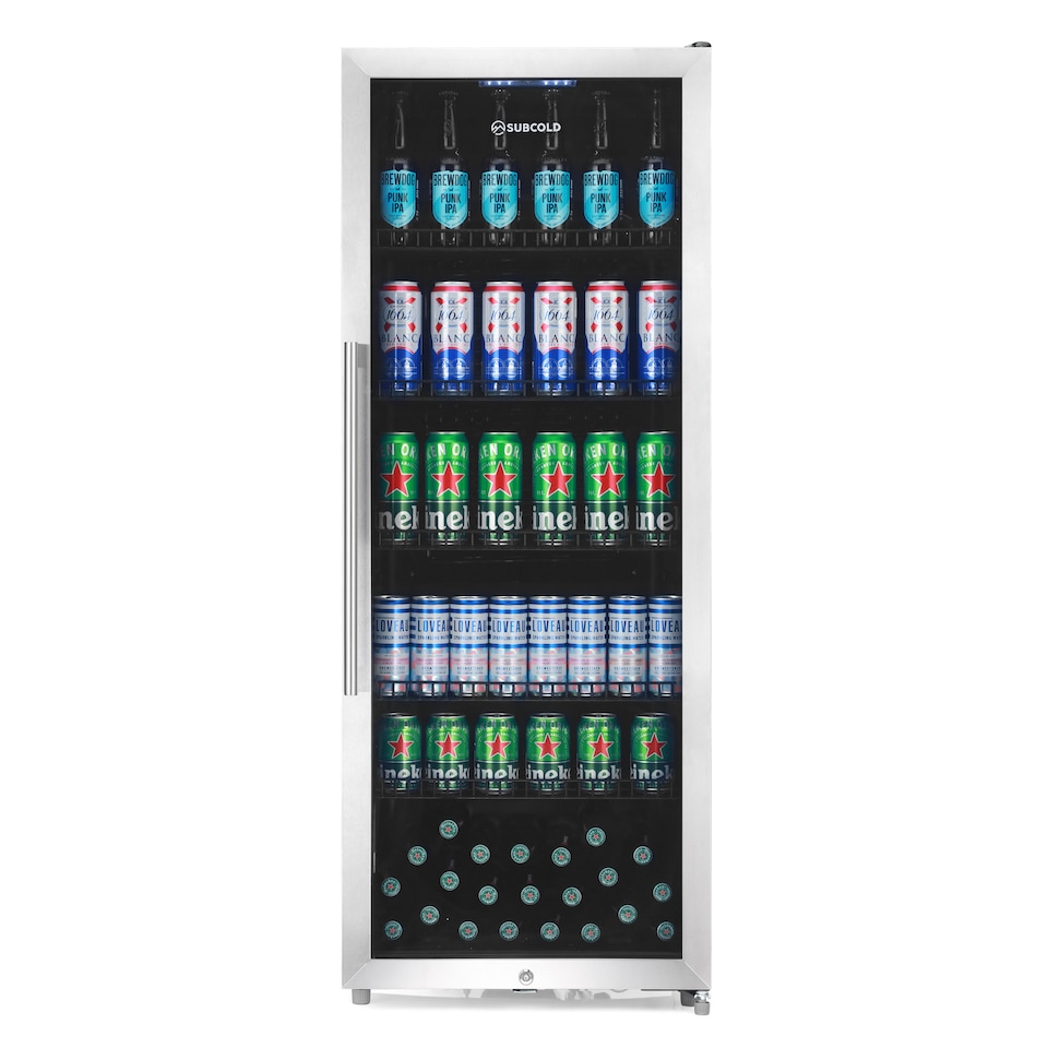 image 1 of Subcold Maxi250 LED Tall Glass Door Drinks Fridge 237 Litre Net Capacity