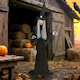 image 2 of Outsunny Voice Activated Halloween Animatronics Standing Witch, Black
