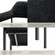 image 5 of Armchair Doe - durable fabric, black powder-coated legs, 120 kg load, 58 x 62 x 85 cm - Set of 2 Black | Woven Fabric Black/Black