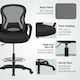 image 8 of Vinsetto Mesh Office Chair with Lumbar Support, Adjustable Height, Black | Black | One Size