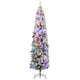 image 1 of HOMCOM 7ft Pre Lit Artificial Christmas Tree Holiday Decor with 250 Colourful LED Lights and 592 Snow Flocked Tips, Pine Cone, Berry, Ball Tree Decoration