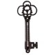 image 1 of Homescapes Brown Wall Mounted Cast Iron Decorative Key Thermometer