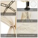 image 3 of COSTWAY Outdoor 3m x 3m Gazebo Tent Camping Canopy Beige