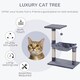 image 3 of PawHut Cat Tree Scratch Post with Bed Hammock Sisal for Indoor Cats