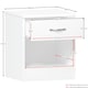 image 3 of Vida Designs Riano 1 Drawer Bedside Chest Cabinet Table Nightstand, White