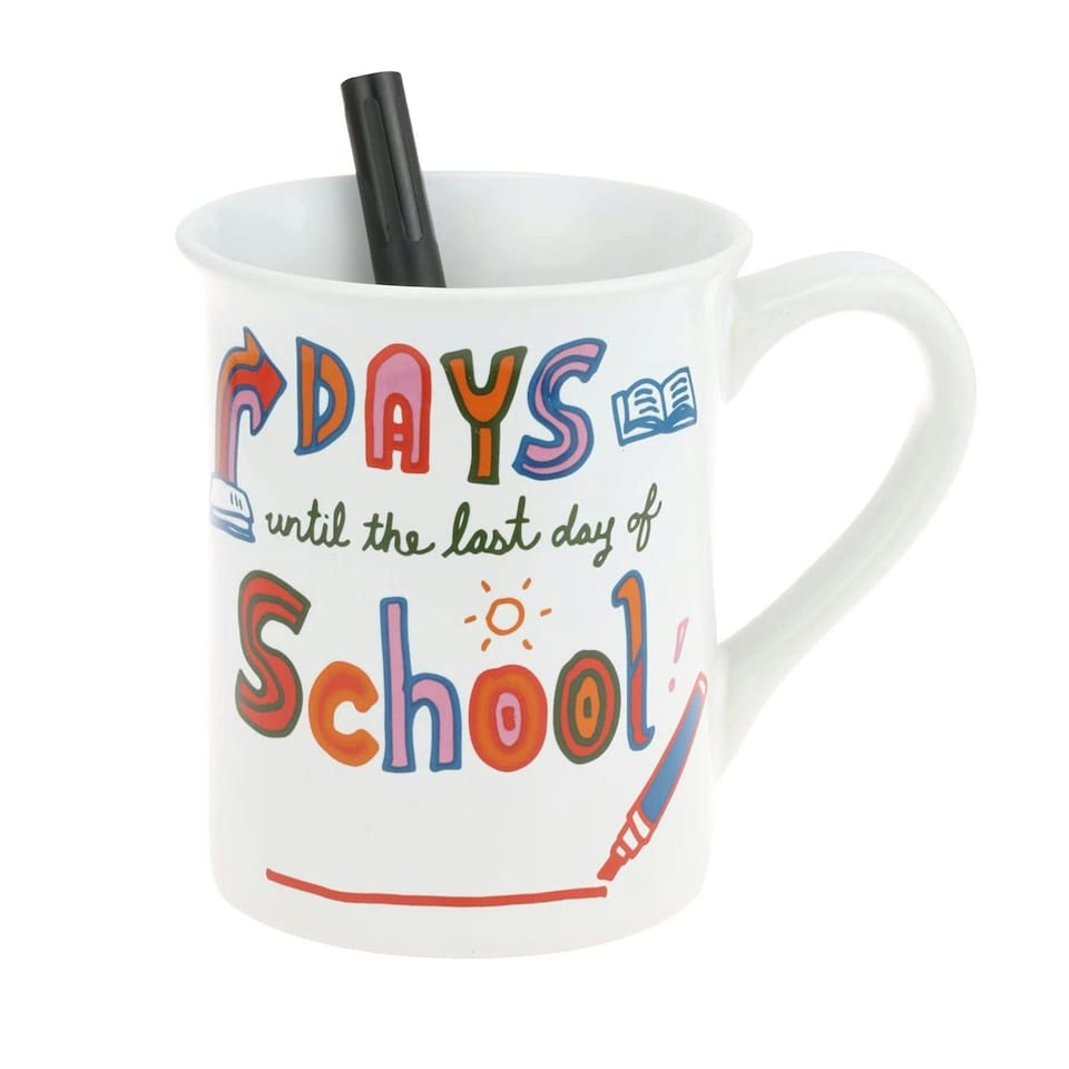 Our Name Is Mud Ceramic Mug Personalised Teacher School Countdown 454ml | White | 1