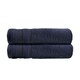 image 1 of Luxury Zero Twist Egyptian Cotton Bath Towels 70 x 120cm - Pack of 2 Blue | Navy | Bath towel
