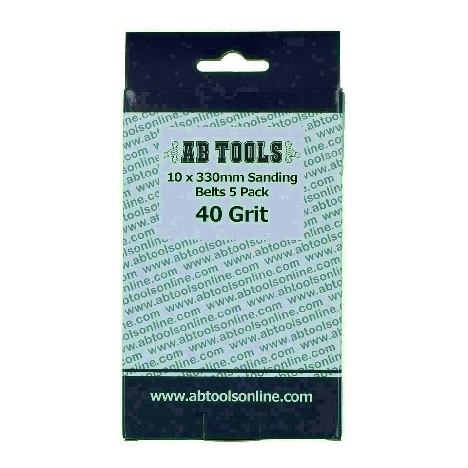 image 1 of Belt Power Finger File Sander Abrasive Sanding Belts 330mm x 10mm 40 Grit 10 PK